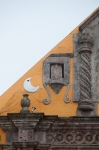San Mateo, gable detail (left), moon
