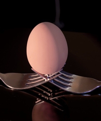 Egg on Fork