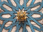 Lower cloister walk, testera alfarje ceiling, detail