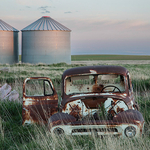 Abandoned Pickup and Silo's near Plentywood MT.