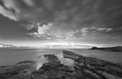 Scarlett point, Castletown, with it's limestone rocks and volcanic stack.