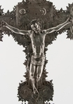 Processional Cross, forged silver by Martín de Mendiola, Crucifixion