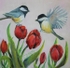 Chickadees and Tulips
