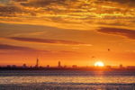 z3074 Sunrise over Portsmouth and the Solent