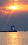 Lorain Lighthouse at Sunset