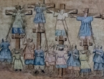 S wall mural, Crucifixions, detail