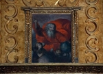 San Nicolás de Bari, high altar, attic painting, God the Father