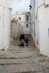 Sidi Bou Said woman on steps