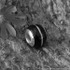 Whitby Jet Bead Silver Inlay jbe003