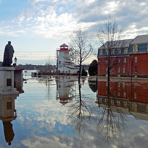 Officers' Square, Federicton - Spring Flood 2018 New Brunswick