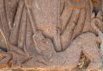 SW posa, St. Francis Defending the Church, detail
