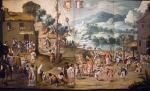 Los Angeles, CA, LACMA, Folding screen: Indian Wedding & Flying Pole