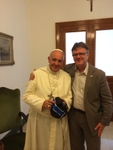 Pete Saunders meets Pope Francis