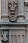 Façade portal, pilaster, columns & reliefs (left)