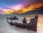 036 sunset ship wreck