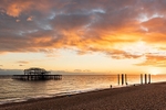 Watching the sun set on Brighton Beach (2)
