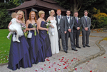 Bride Groom with Bridesmaids and Best man