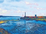 TH0100 Low Tide Harbour Arm, Margate Greetings Card