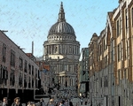 St Pauls Cathedral Scene, London