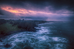 Sunset at Dunluce Castle , Northern Ireland.