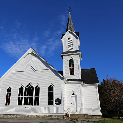 The Alma United Baptist Church in Alma, Albert County, New Brunswick, Canada.