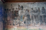 La Purísima Concepción, portería mural, Cortés & Franciscan friars