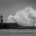 SILVER Charlie Kidd  Storm Dudley hits Newhaven Lighthouse