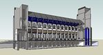 3-D View of Interior Looking East