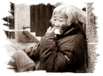 China Shanghai Zhu Jia Jiao water town lady sitting on bridge sepia
