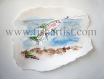 Taupo Trout Summer Hen Watercolour.