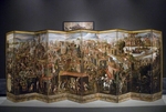 Folding screen (biombo): The Conquest of Mexico portfolio