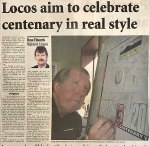 Working on Locos F.C. Centenary Print. 2003. Press & Journal.