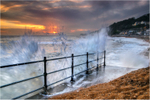 w020 Sunset Waves, Ventnor Beach