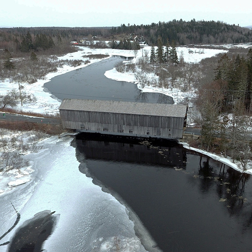 The Digdeguash River #3 Covered Bridge or McGuire Bridge was built in 1913, spans it's namesake river @ a length of 3…