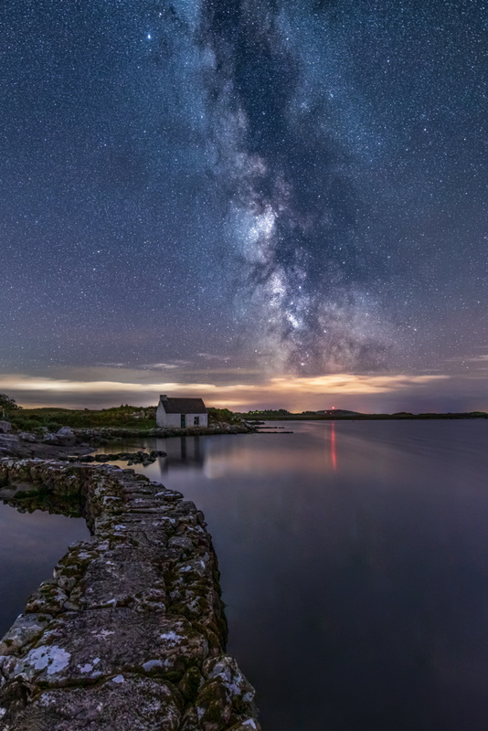 Milky Way Over Screebe Fishing Hut, Connemara