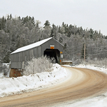 Covered Bridge in Winter - 1