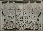 San Nicolás Atecoxco, Hidalgo, San Nicolás, façade parapet relief