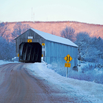Bloomfield Creek Covered Bridge in Wintertime