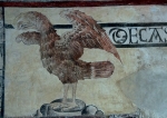 Lower cloister walk, portal mural, eagle
