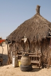Senegal Fulani Senegal village hut exterior