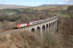 30.3.08 57308 & 390029 1S15 10.31 Euston - Glasgow, Smardale Viaduct