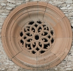 Santiago, façade, rose choir window