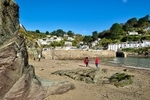 Low tide on the beach