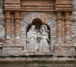 SS Pedro & Pablo, façade gable niche sculptures