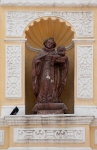 Façade, second tier sculpture niche, St. Anthony
