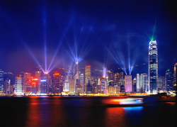 Hong Kong Central - Symphony of Light lasers