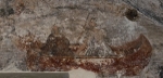 Lower cloister walk, testera lunette, mural detail