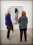 Blonde, brunette and redhead at the Saatchi