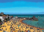 TH0165 Summer Scene Viking Bay, Broadstairs Greetings Card