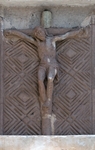 Exterior chapel portal, Crucifixion